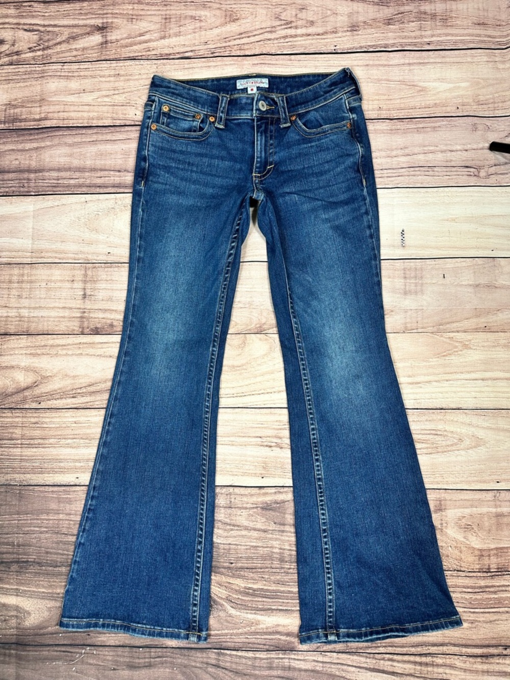 Lucky Brand Low Rise Medium Blue Flare Jeans